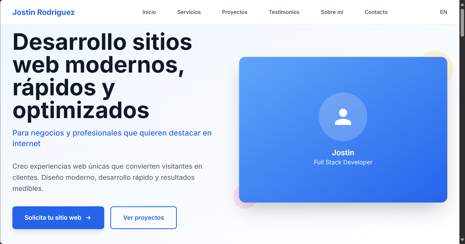 Portafolio profesional internacionalizado